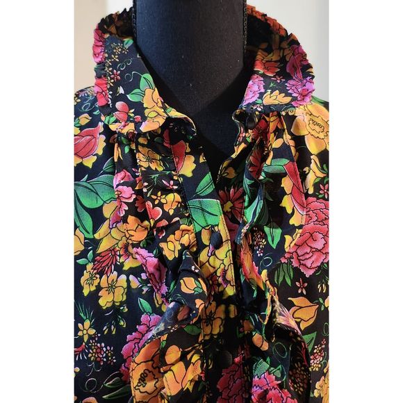 Dieuthanh Haute Couture floral, retro dress size small - Picture 6 of 14